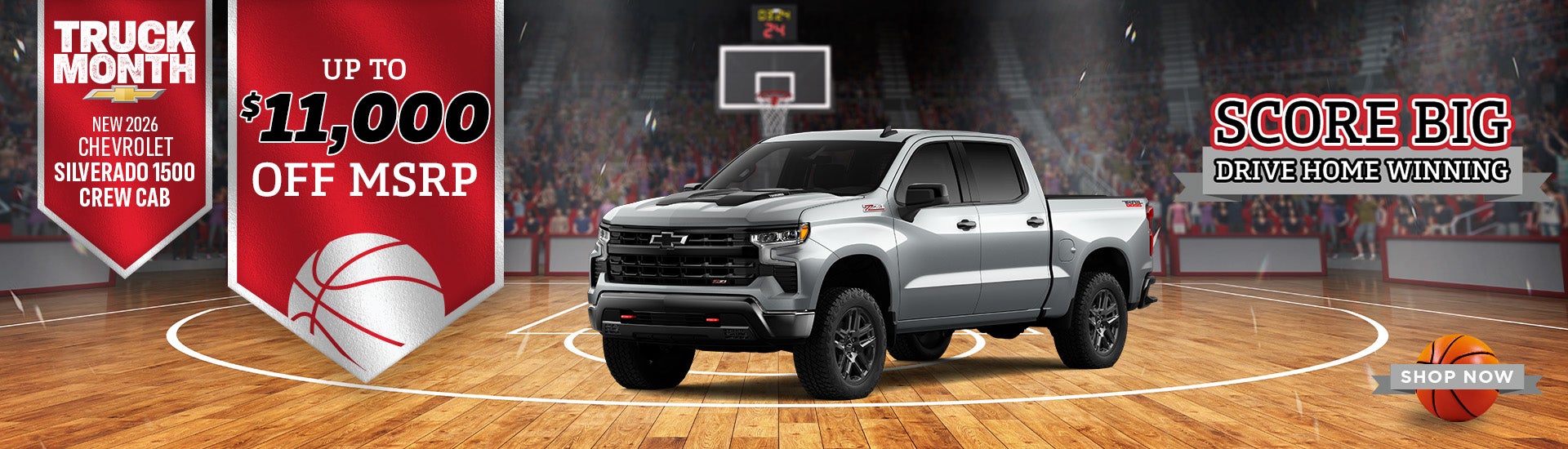 New 2026 Chevrolet Silverado 1500 Crew Cab Up to $11,000 OF